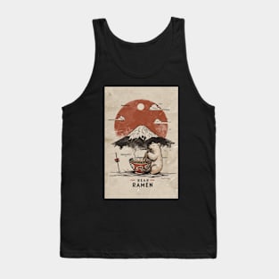 Kawaii Bear Ramen Adorable Bear Enjoying Ramen Tank Top